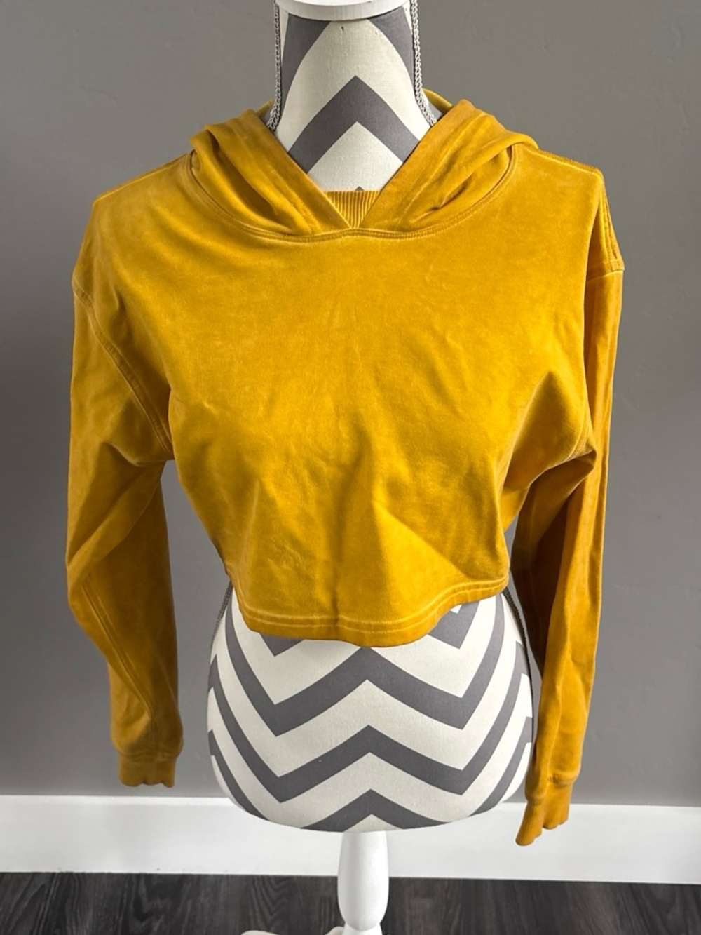 Lululemon Mustard Cropped Hoodie Top